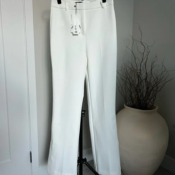 NWT ZARA White High Waist Pants - Picture 3 of 8